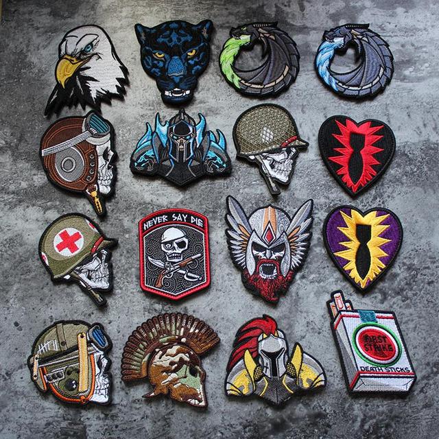 Tactical 3D Embroidered Badges Anime Armbands Personality Outdoor Morale  Backpack Custom Patches for Clothing Hook 